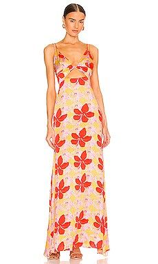 YAURA Tinuke Dress in Hibiscus Print from Revolve.com | Revolve Clothing (Global)