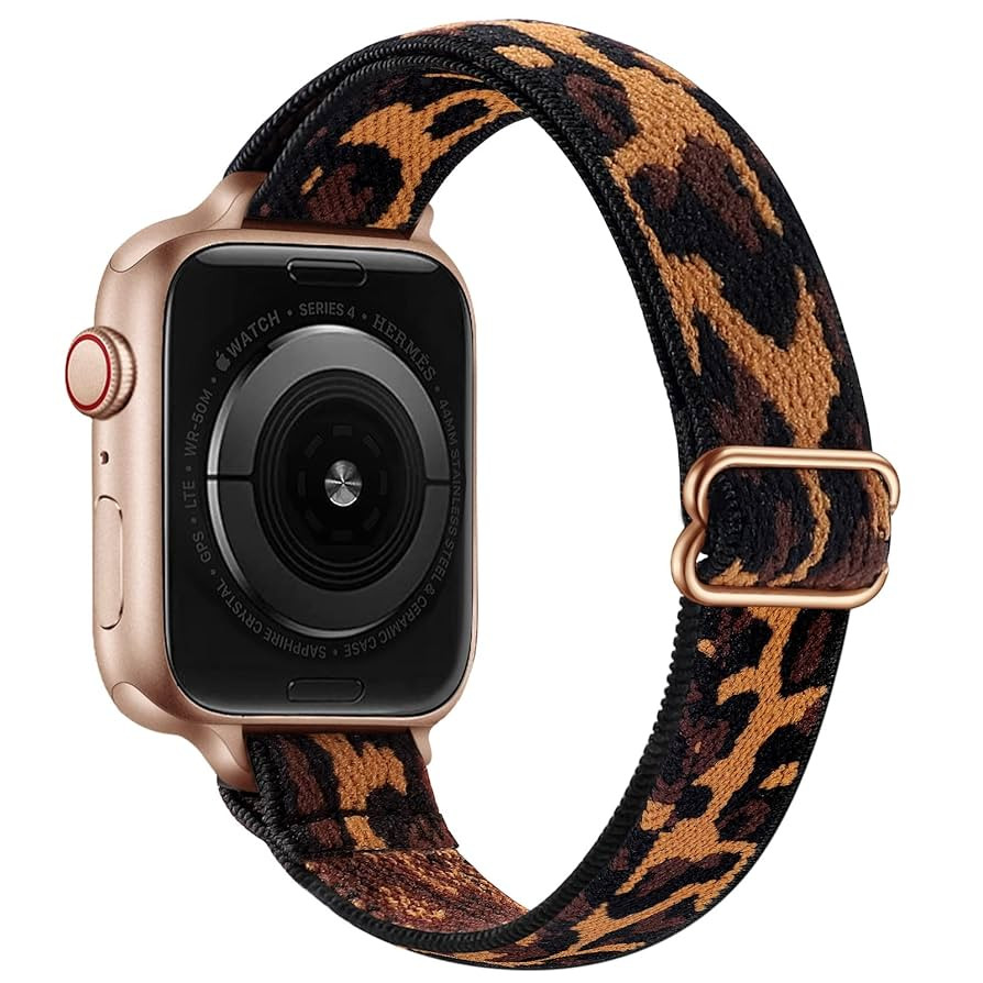 SICCIDEN Slim Stretchy Bands Compatible with Apple Watch Band 42mm 41mm 40mm 38mm, Women Elastics... | Amazon (US)