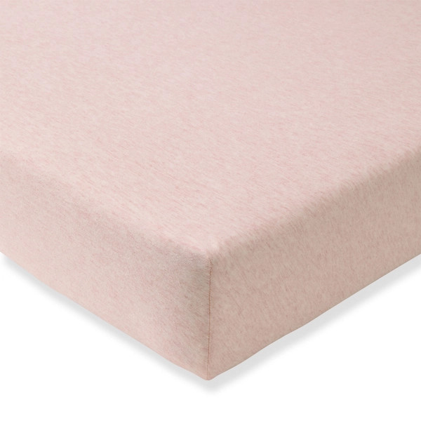 Solid Organic Cotton BEESNUG® Fitted Crib Sheet - Sandy Pink | Burts Bees Baby