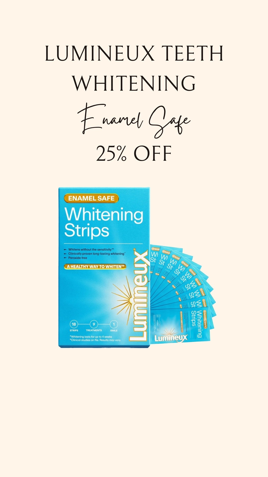 Enamel safe teeth whitening! I always feel like I need a once a year refresh and it’s the perfect time to get them 25% off! 

#LTKbeauty #LTKsale #LTKcanada