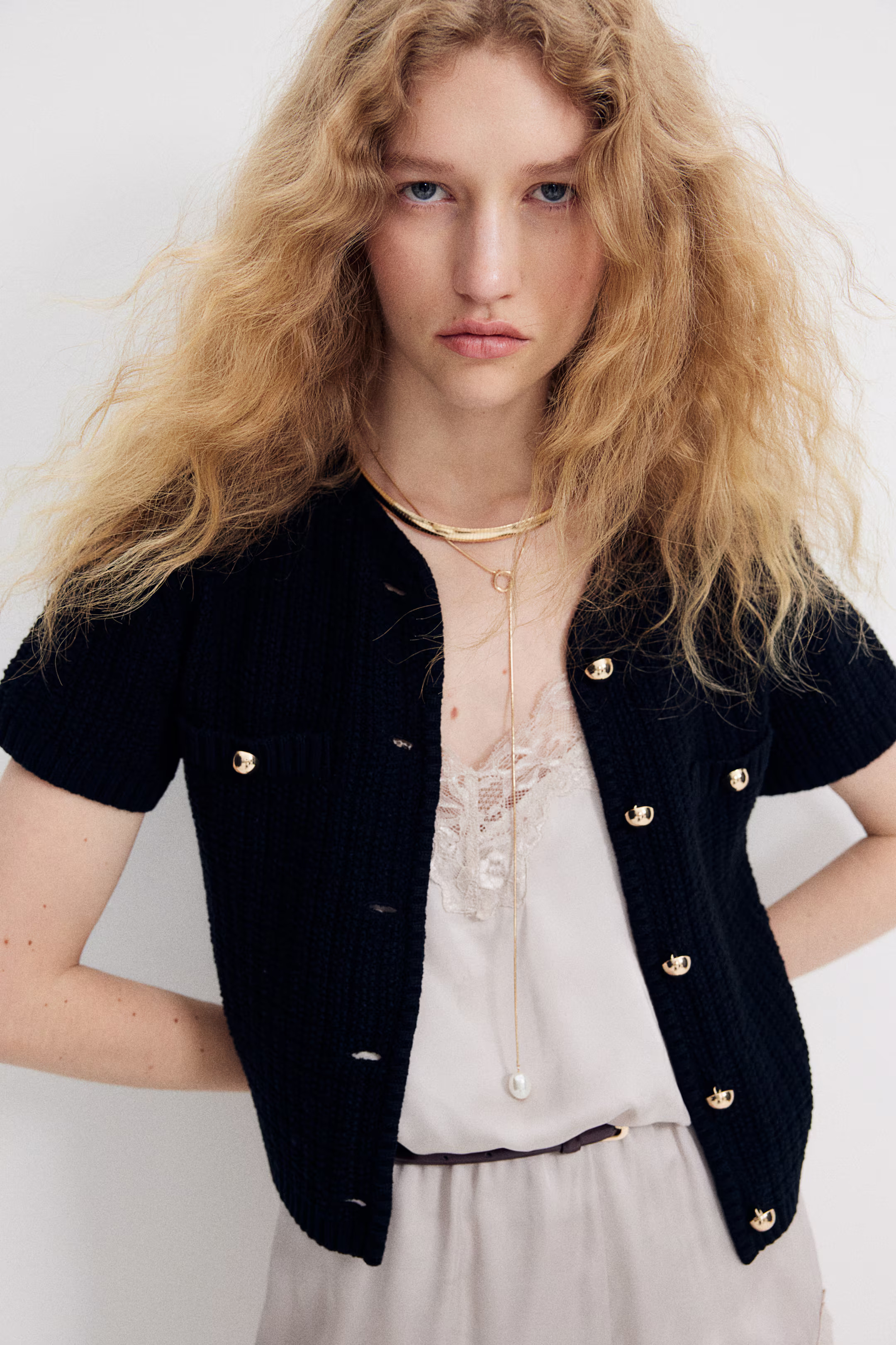 Structured-knit cardigan | H&M (UK, MY, IN, SG, PH, TW, HK)