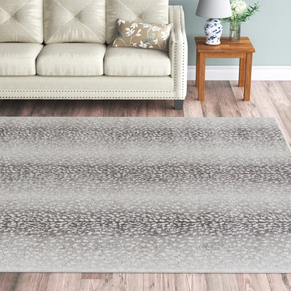 Taneytown Striped Area Rug in Light Gray/Cream | Wayfair North America