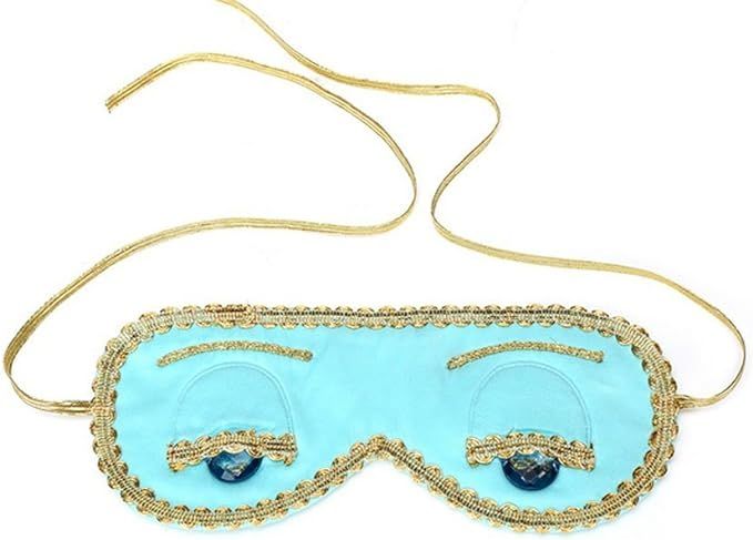 Utopiat Audrey Style Silk Sleep Eye Mask in Turquoise Blue Woman Inspired by The Movie Breakfast ... | Amazon (US)