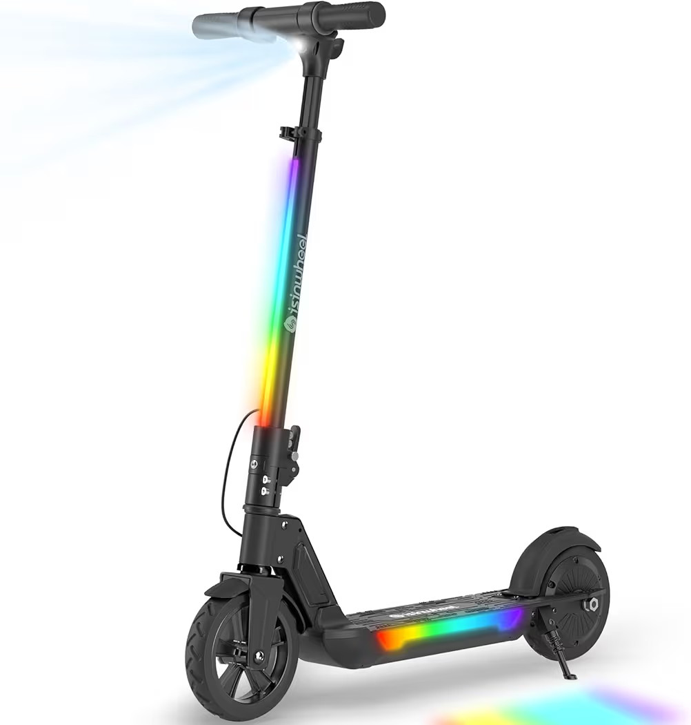 isinwheel S7 Electric Scooter for Kids Ages 8-14, 250W Foldable and 3 Adjustable Heights Kids Ele... | Amazon (US)