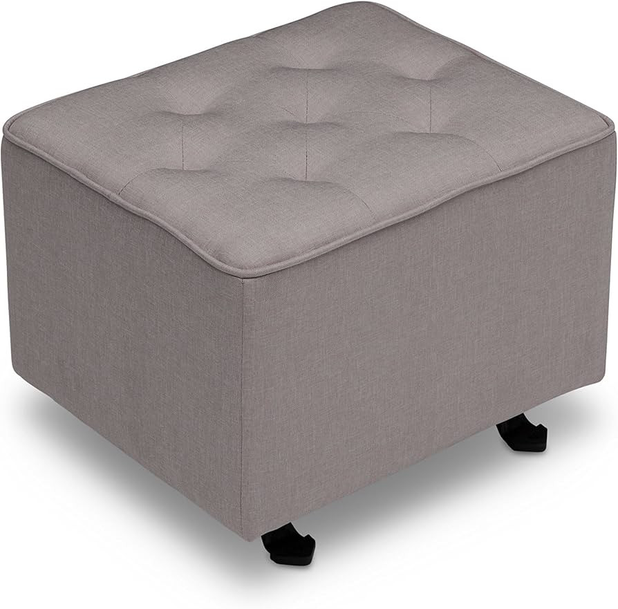 Delta Children Diamond Tufted Gliding Ottoman, French Grey | Amazon (US)