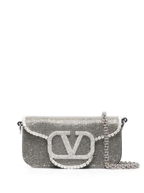 Valentino Garavani Loco Embroidered Small Shoulder Bag - Farfetch | Farfetch Global