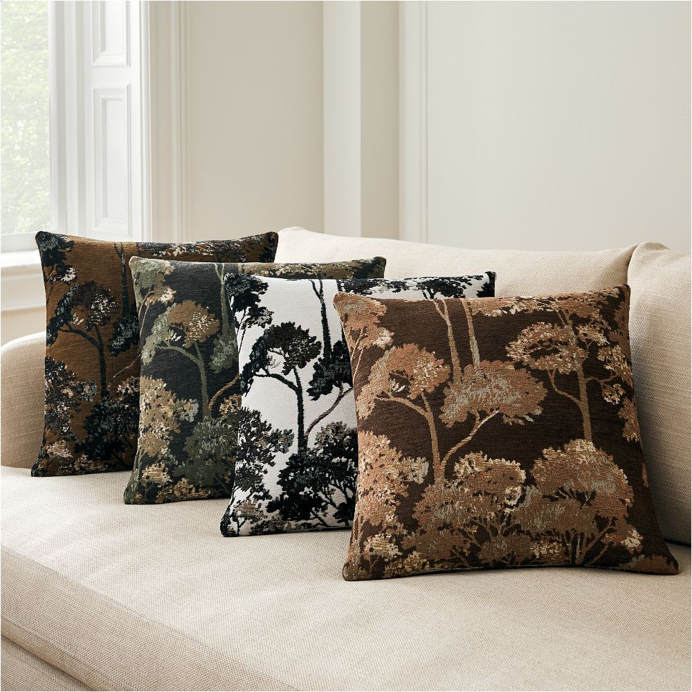 Chenille Jacquard Treescape Pillow Cover | West Elm (US)