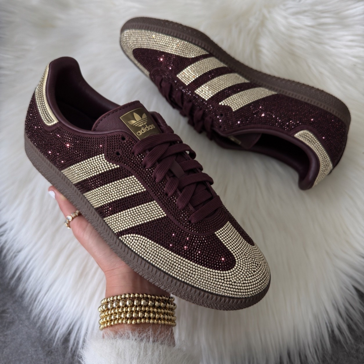 Adidas rhinestone samba sneakers runs true to size