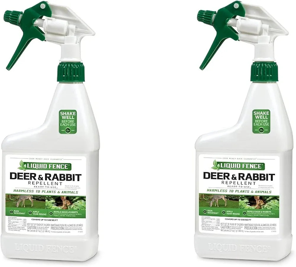 Liquid Fence 112 1 Quart Ready-to-Use Deer & Rabbit Repellent (Pack of 2) | Amazon (US)