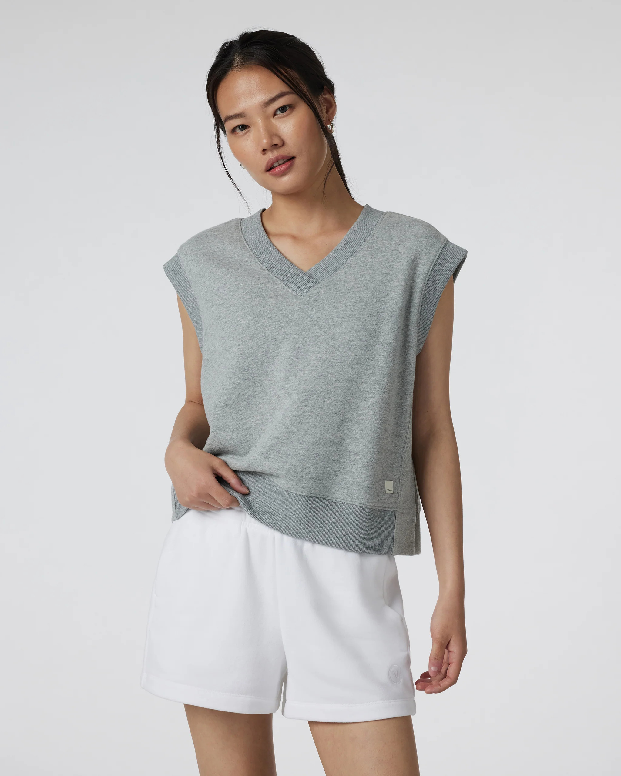 Sedona Vest | Light Heather Grey Oversized Vest | Vuori | Vuori Clothing (US & Canada)