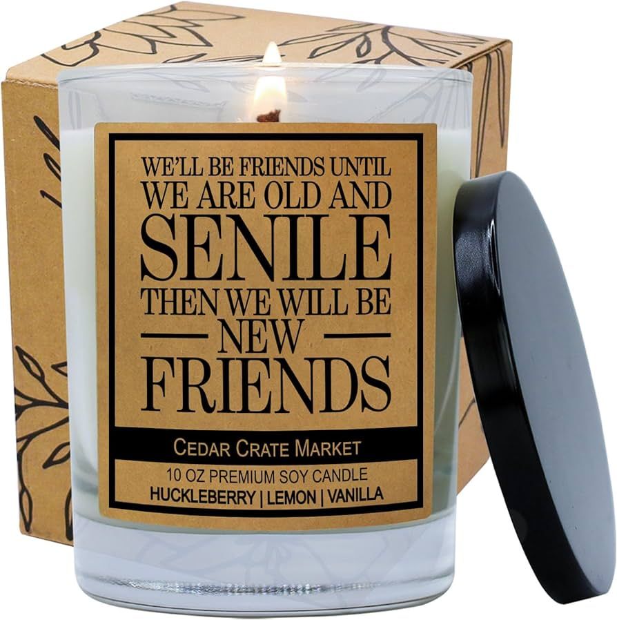 We'll Be Friends Until We are Old and Senile - Friendship Gifts for Women Friends, Best Friend Fu... | Amazon (US)