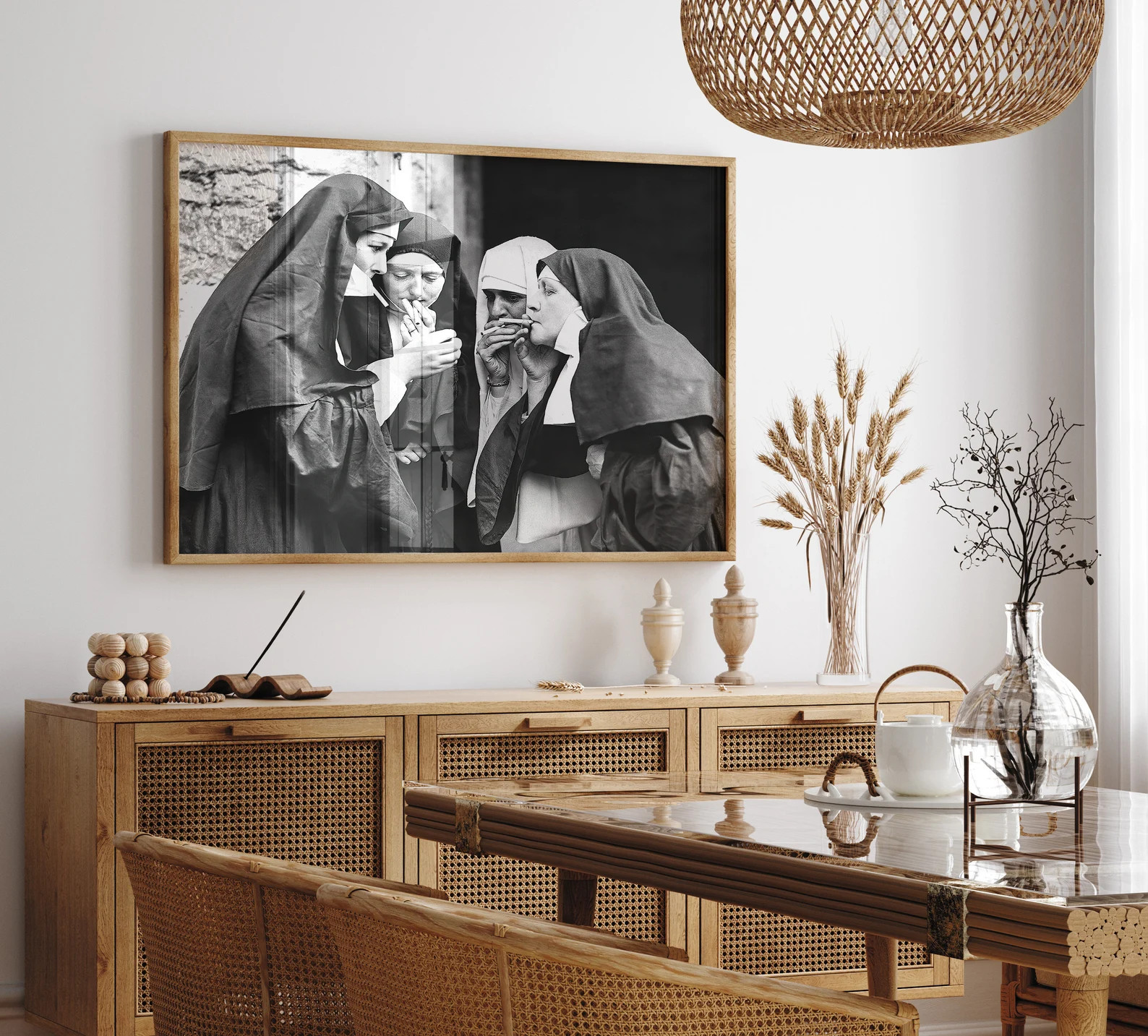 Nuns Smoking, Black and White Art, Vintage Wall Art, Funny Wall Art, Smoking Nuns Print, DIGITAL ... | Etsy (US)
