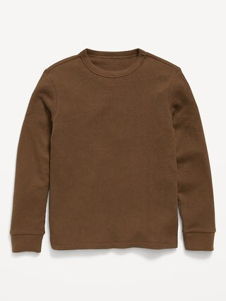 Long-Sleeve Waffle-Knit T-Shirt for Boys | Old Navy (US)