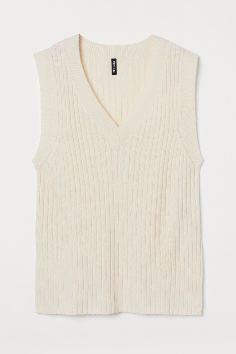 Ribbed sweater vest | H&M (UK, MY, IN, SG, PH, TW, HK)