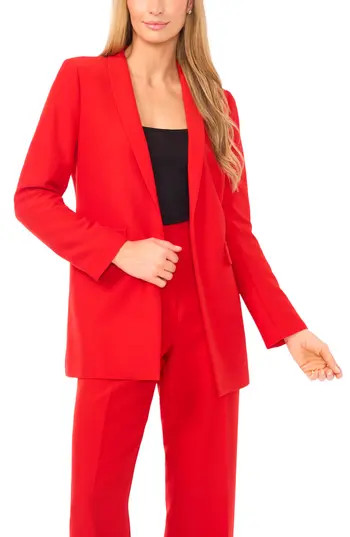 Halogen® Open Front Blazer in Classic Cherry at Nordstrom Rack, Size X-Small | Nordstrom Rack