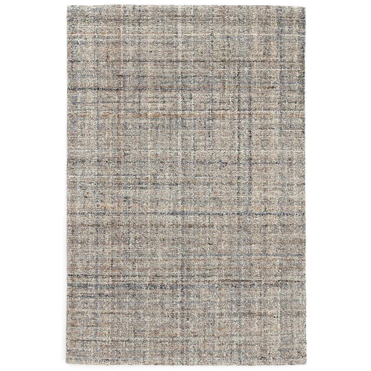 Harris Blue/Brown Micro Hooked Wool Rug | Dash &amp; Albert | Annie Selke