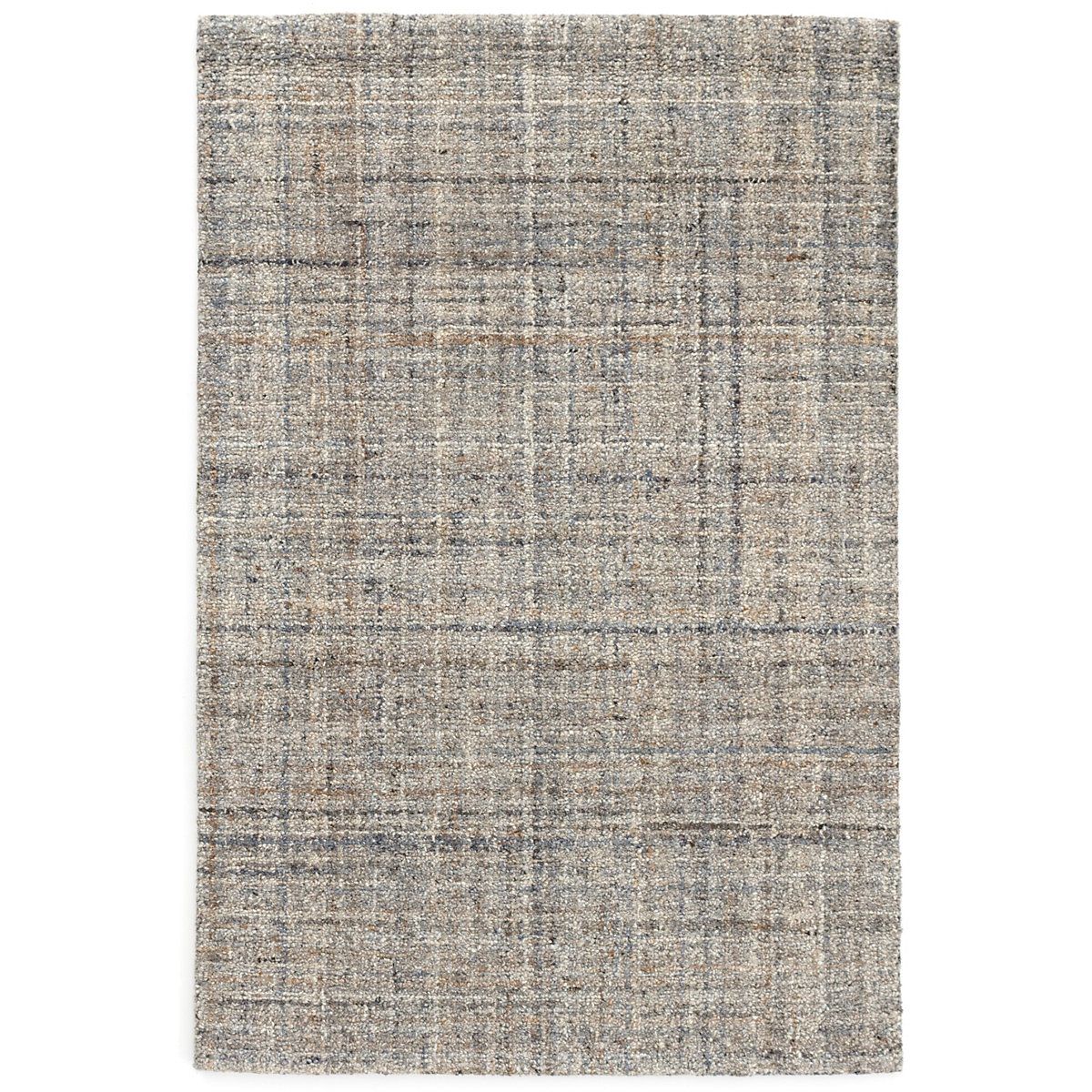 Harris Blue/Brown Micro Hooked Wool Rug | Dash &amp; Albert | Annie Selke
