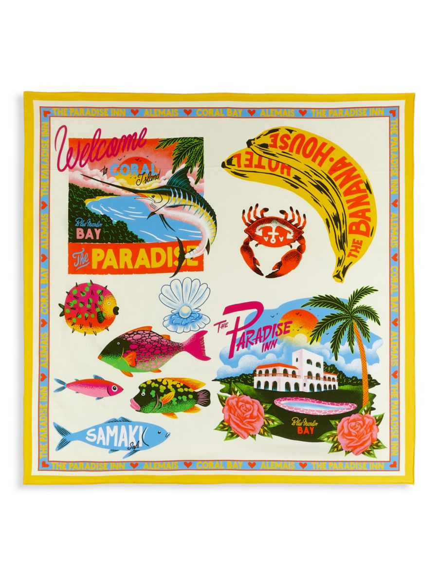 AlémaisSamaki Silk Coral Bay Scarf | Saks Fifth Avenue