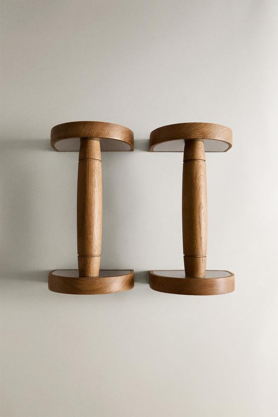 OAK WOOD PUSH-UP POT HOLDERS (PACK OF 2) | Zara US