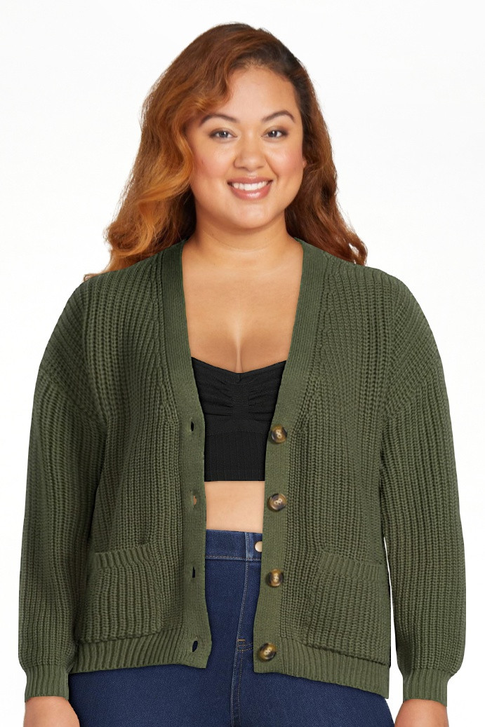 Time and Tru Women's Midweight Boyfriend Cardigan | Walmart (US)