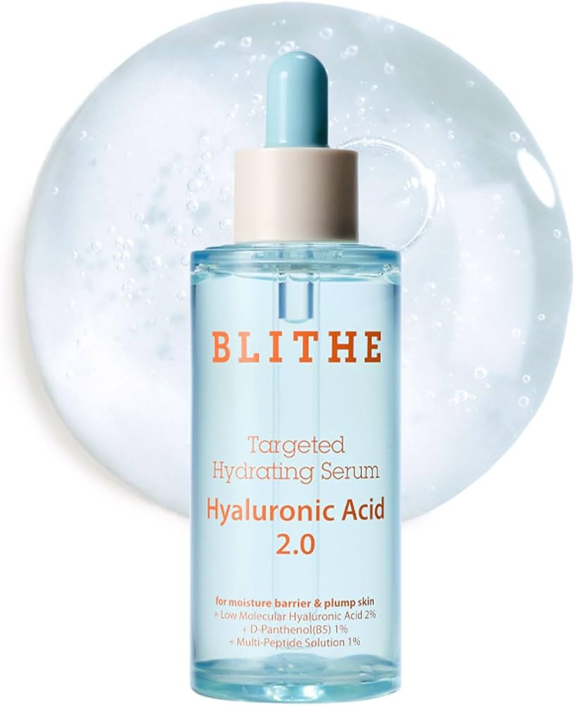 BLITHE Targeted Hydrating Serum \u2013 Korean Hyaluronic Acid for Face with Peptides & Panthenol,... | Amazon (US)