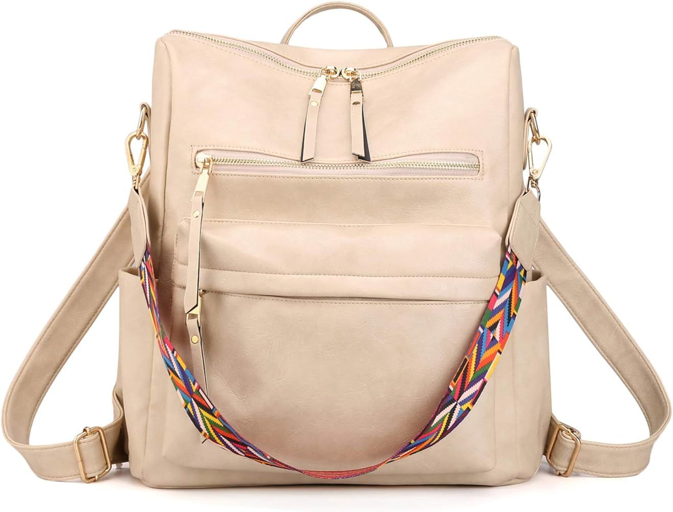 Women's Fashion Backpack Purse Multipurpose Design Convertible Satchel Handbags and Shoulder Bag PU  | Amazon (US)