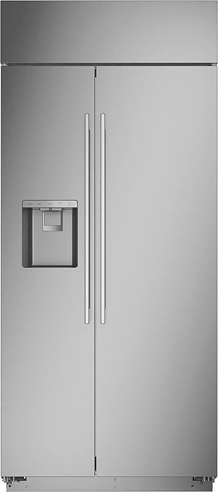 Monogram 20.4 Cu. Ft. Side-by-Side Built-In Refrigerator with Dispenser Stainless Steel ZISS360DN... | Best Buy U.S.