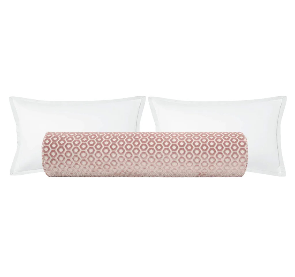 THE BOLSTER :: PALOMA CUT VELVET // BLUSH | LITTLE DESIGN COMPANY