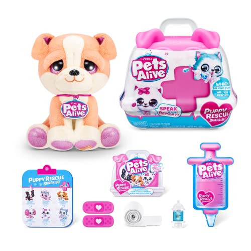 Pets Alive Pet Shop Surprise S3 Puppy Rescue (Bull Dog) by ZURU Surprise Puppy Plush, Ultra Soft Plushies, Compound Surprises Inside, Interactive Toy Pets, Electronic Speak and Repeat | Amazon (US)