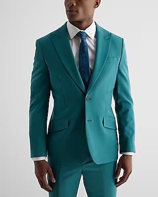 Extra Slim Teal Wool-Blend Modern Tech Suit Jacket | Express