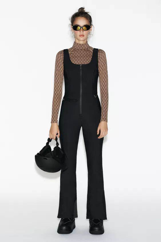 WATER RESISTANT WINDPROOF RECCO® TECHNOLOGY SKI COLLECTION BIB OVERALLS | Zara US