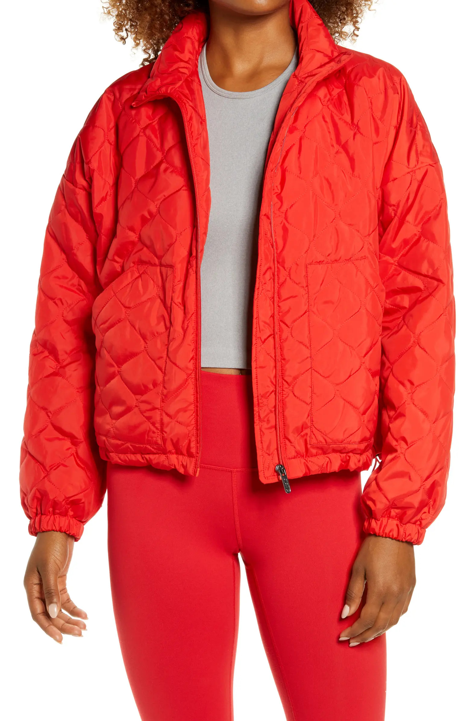 Zella Quilted Bomber Jacket | Nordstrom | Nordstrom