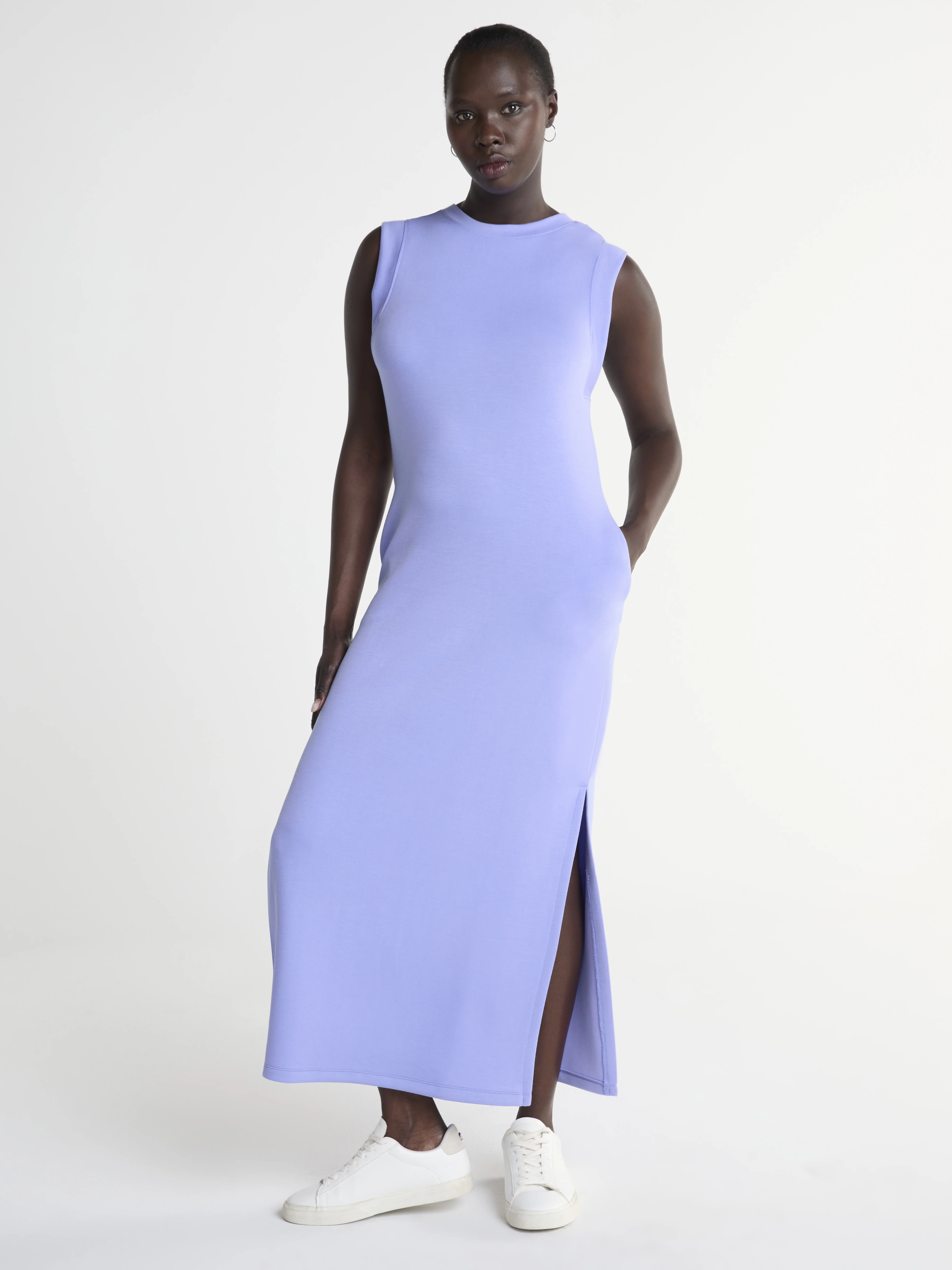 Scoop Women's and Women’s Plus Ultimate ScubaKnit Sleeveless Maxi Dress, Sizes XS-4X | Walmart (US)