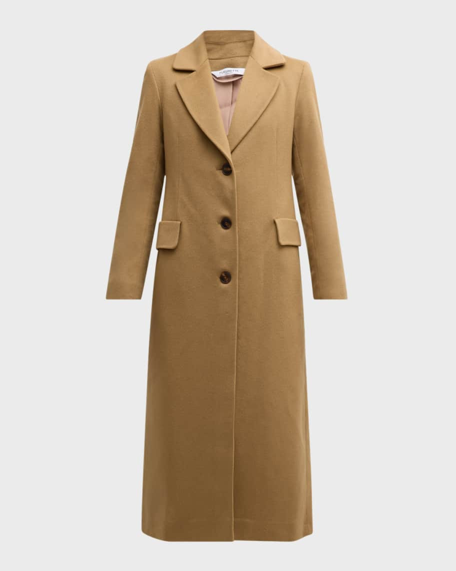 Fleurette Mia Single-Breasted Maxi Cashmere Coat | Neiman Marcus