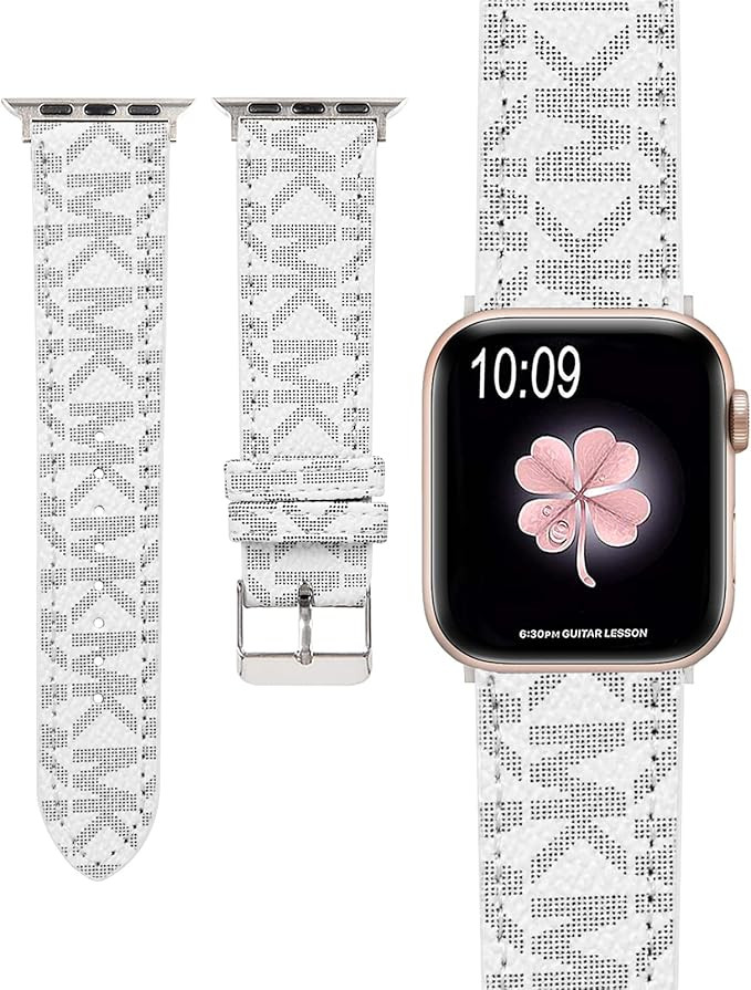 Luxury Designer Watch Bands Compatible with Apple Watch for Women Men, Leather Vintage Replacemen... | Amazon (US)