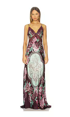 V Neck Long Bias Slip Dress With Train
                    
                    Camilla
         ... | Revolve Clothing (Global)