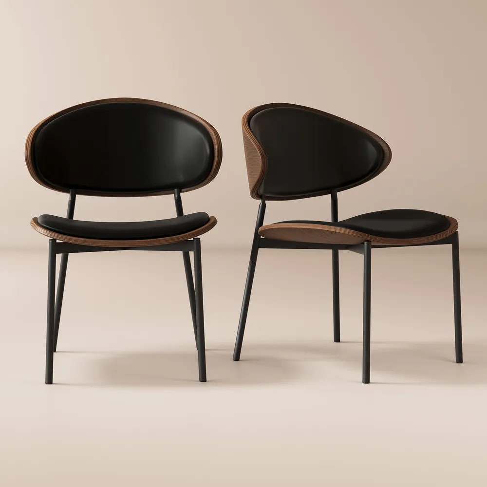 Lars Leather Dining Chairs Set | Hernest