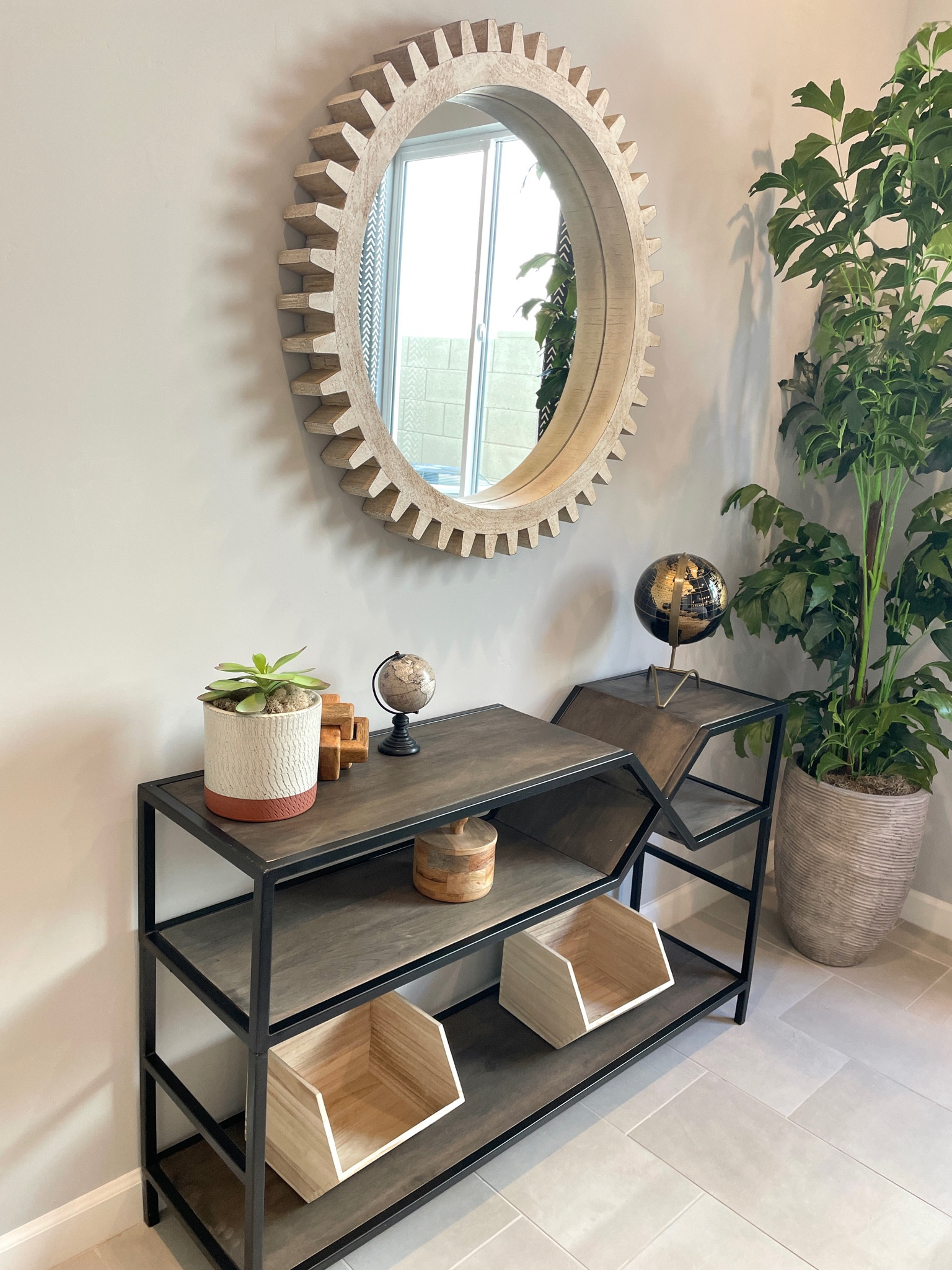 #cogmirror #woodwallmirror #gearwallmirror #tieredbookshel #xframebookshelf #entryway #foyer #metalconsole #woodenwallmirrror #classichome #modernhome #newhome #woodpantrybox #woodenbasket 

#LTKhome #LTKFind #LTKfamily