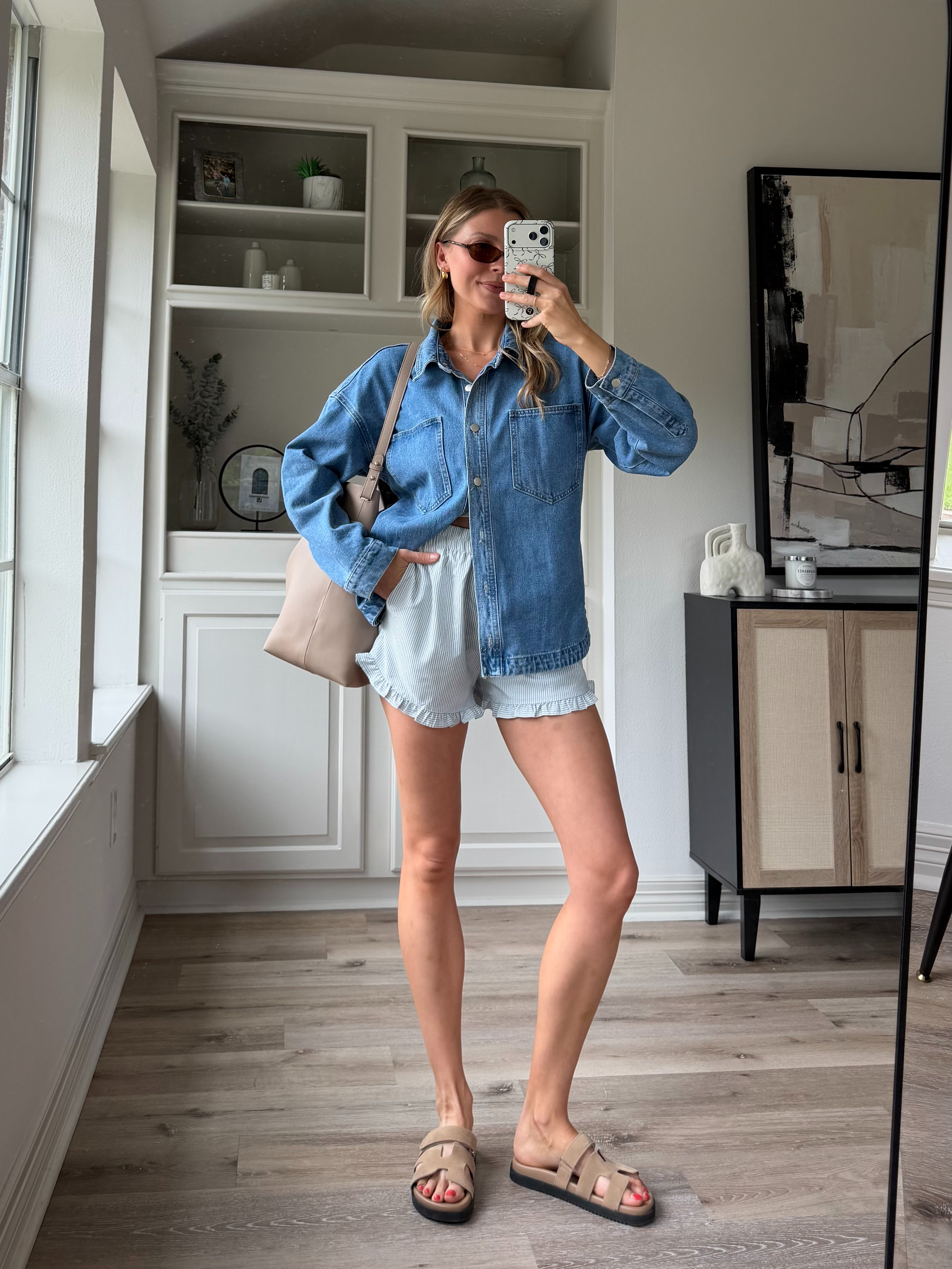 Casual cute everyday outfit inspo! S in shorts + M in denim shirt
 

 #LTKootd #LTKmomlife