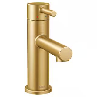 MOEN Align Single Hole Single-Handle Bathroom Faucet in Brushed Gold-6190BG - The Home Depot | The Home Depot