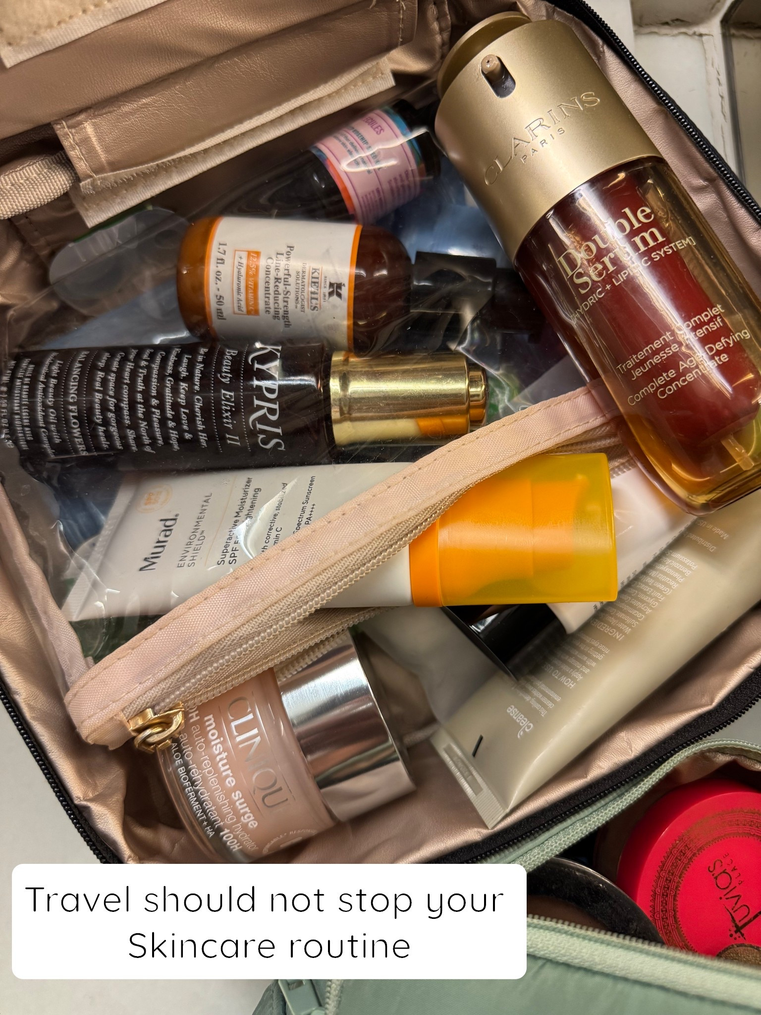 Just because your #traveling doesn’t mean your #skincare routine takes a hit. Still pack it and keep on your normal schedule to not throw off your skin or shock it with new or EXPIRED products! So check those exp dates because I’m sure your travel skin care products have been in that same bag all year if not longer  

#LTKBeauty #LTKTravel #LTKselfcare