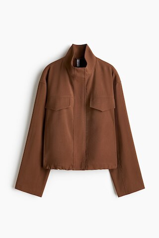 H & M - Chimney-Collar Jacket - Beige | H&M (US + CA)