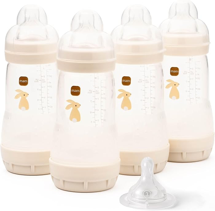 MAM Easy Start Anti-Colic Baby Bottles | 4 Pack (4X 260ml) | Self-Sterilising Baby Milk Bottle | ... | Amazon (UK)