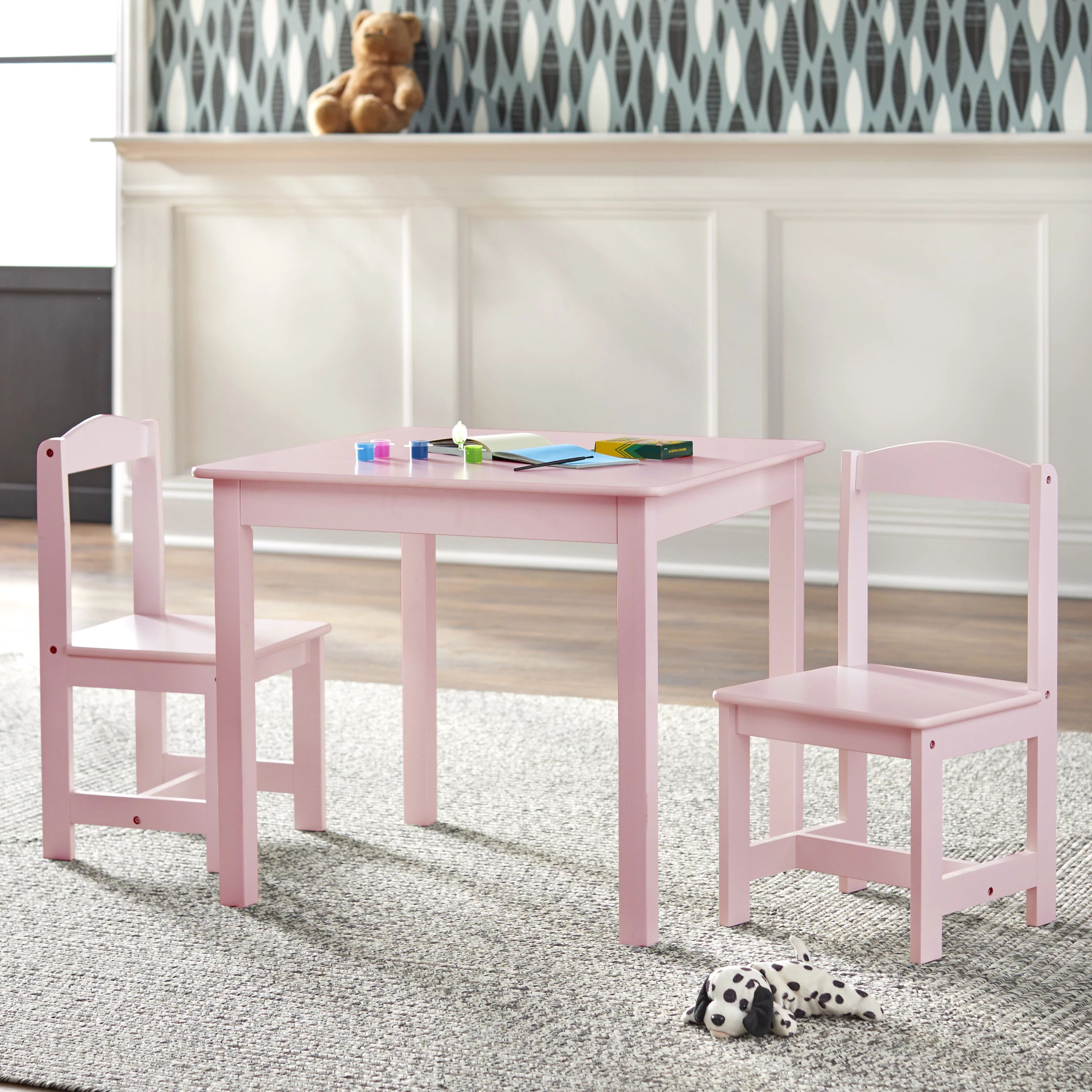 TMS Hayden Kids 3-Piece Table and Chair Set, Multiple Colors | Walmart (US)