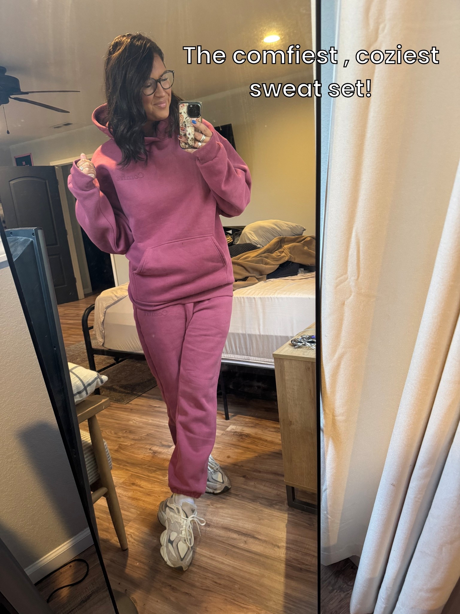 I have absolutely been living in this sweat set ! If you’re like me, you’ve probably seen the ads for them all over the place, but let me say that they are definitely worth the hype!! (& more!)

I got lucky & got mine from my neighbor. She got the wrong size & sold me hers so she could get a new one, which means I got to see it in person first and instantly I was like “ohhhh yes! Come to mama” 🤣
AND they’re all on sale right now & im thinking I need another one - stat!! 
They’ve got AMAZING bundle deals if you’re willing to wait until Feb for your set, and regular sales too if you want it by Christmas! 

This style is seriously the softest on the inside & thicker, so they’re actually warm on their own for these cooler months. 
In fact, they’re so warm that when Brew man & I went on our bowling date the other day, I had to take the sweatshirt off because I was sweating with the heat blaring in there 🙃🤣 
They were AMAZING for around the fire when we went camping, & perfect for bee-boppin’ around my cold house. (I swear my husband puts the thermostat on Antarctica lol) 

I’m wearing my true size large in both & I’ve got my eye on the crimson , the cobalt blue , and the walnut! (This is the Berry) 
How about you! Which color do you like?! 


#LTKSeasonal #LTKTall #LTKSaleAlert