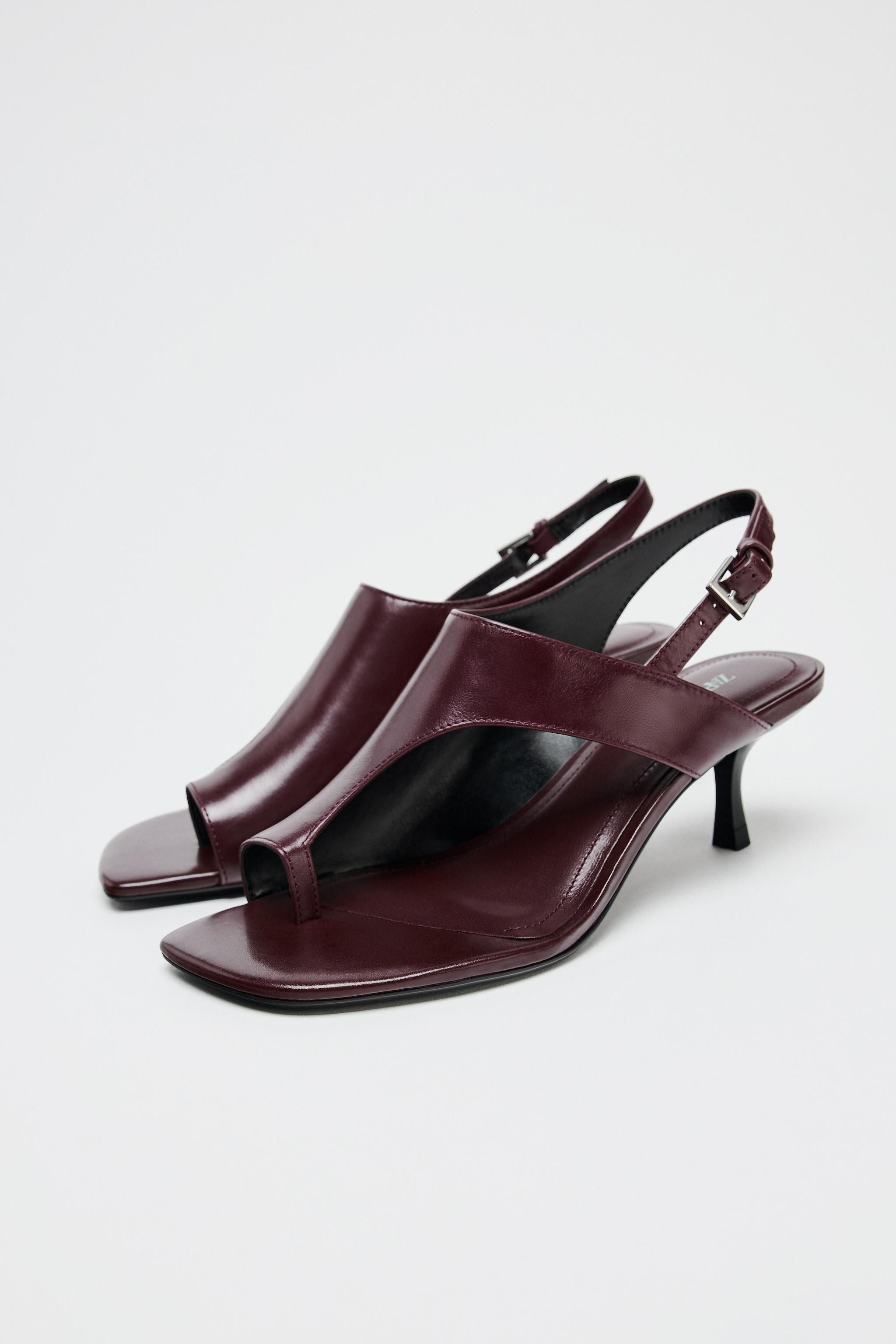 HEELED LEATHER SANDALS | Zara UK