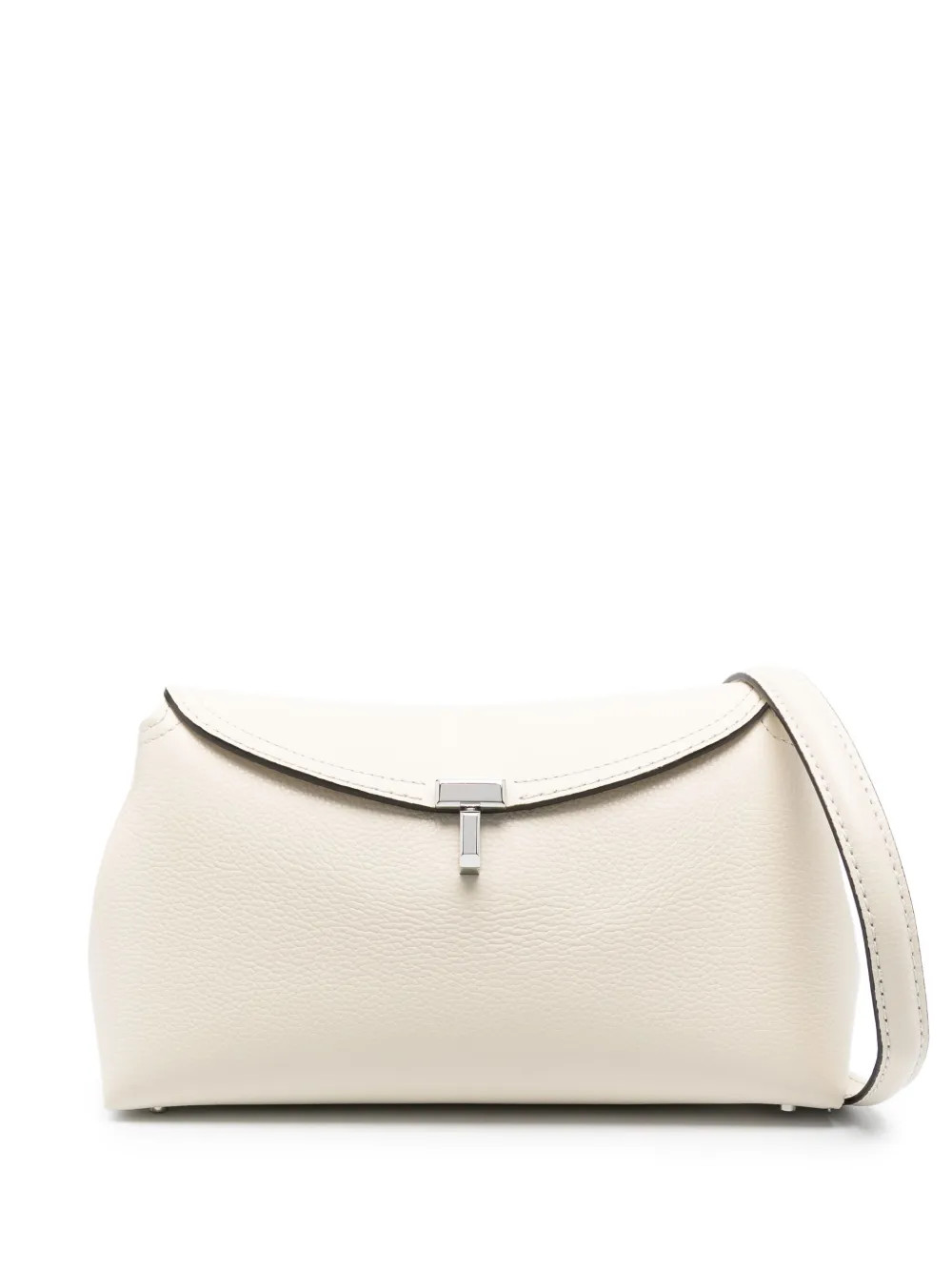 TOTEME T-Lock Leather Clutch Bag | Neutrals | FARFETCH | Farfetch Global