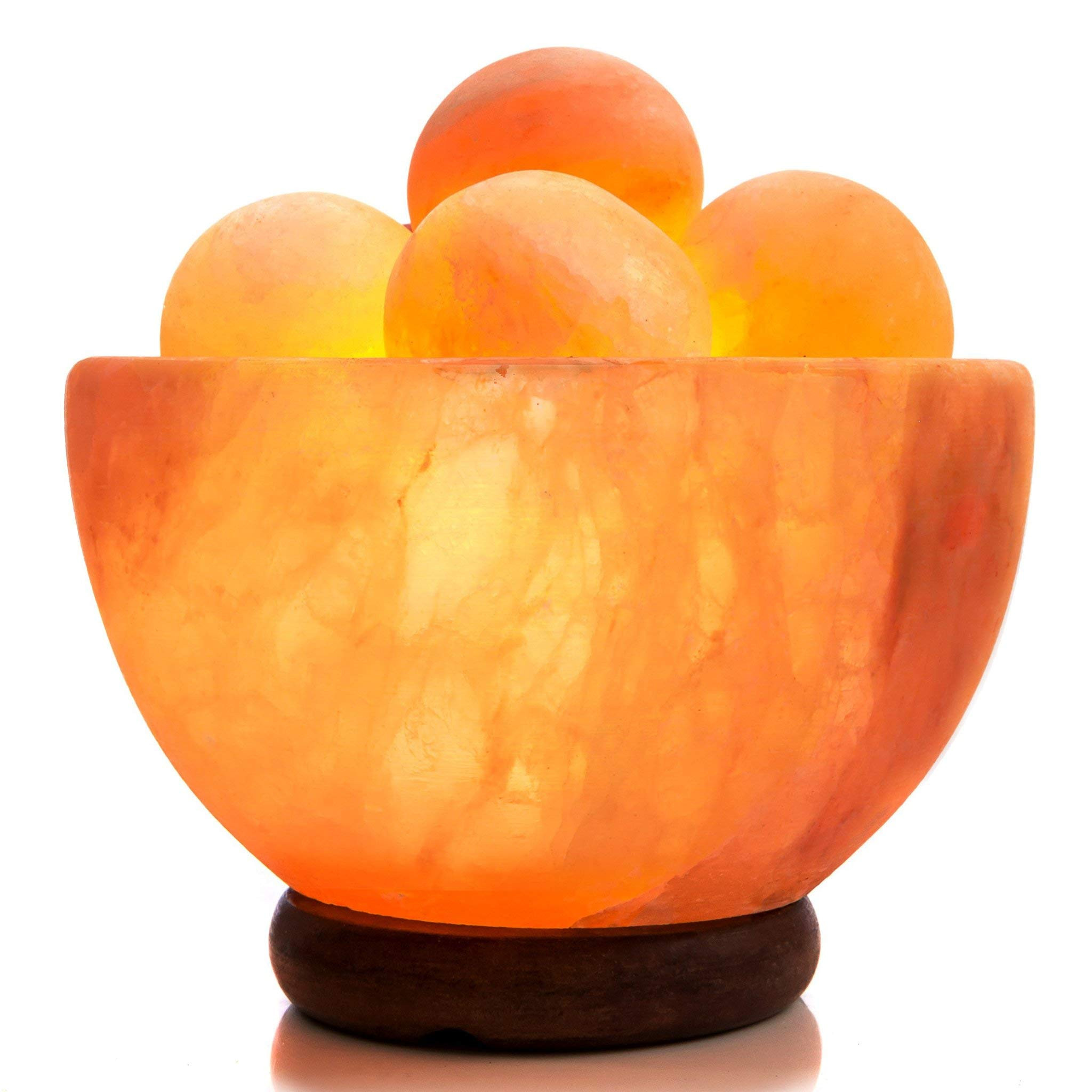 UMAID Himalayan Salt Lamp Bowl with 6 Massage Balls – Dimmable Natural Pink Rock Salt Lamp for ... | Amazon (US)