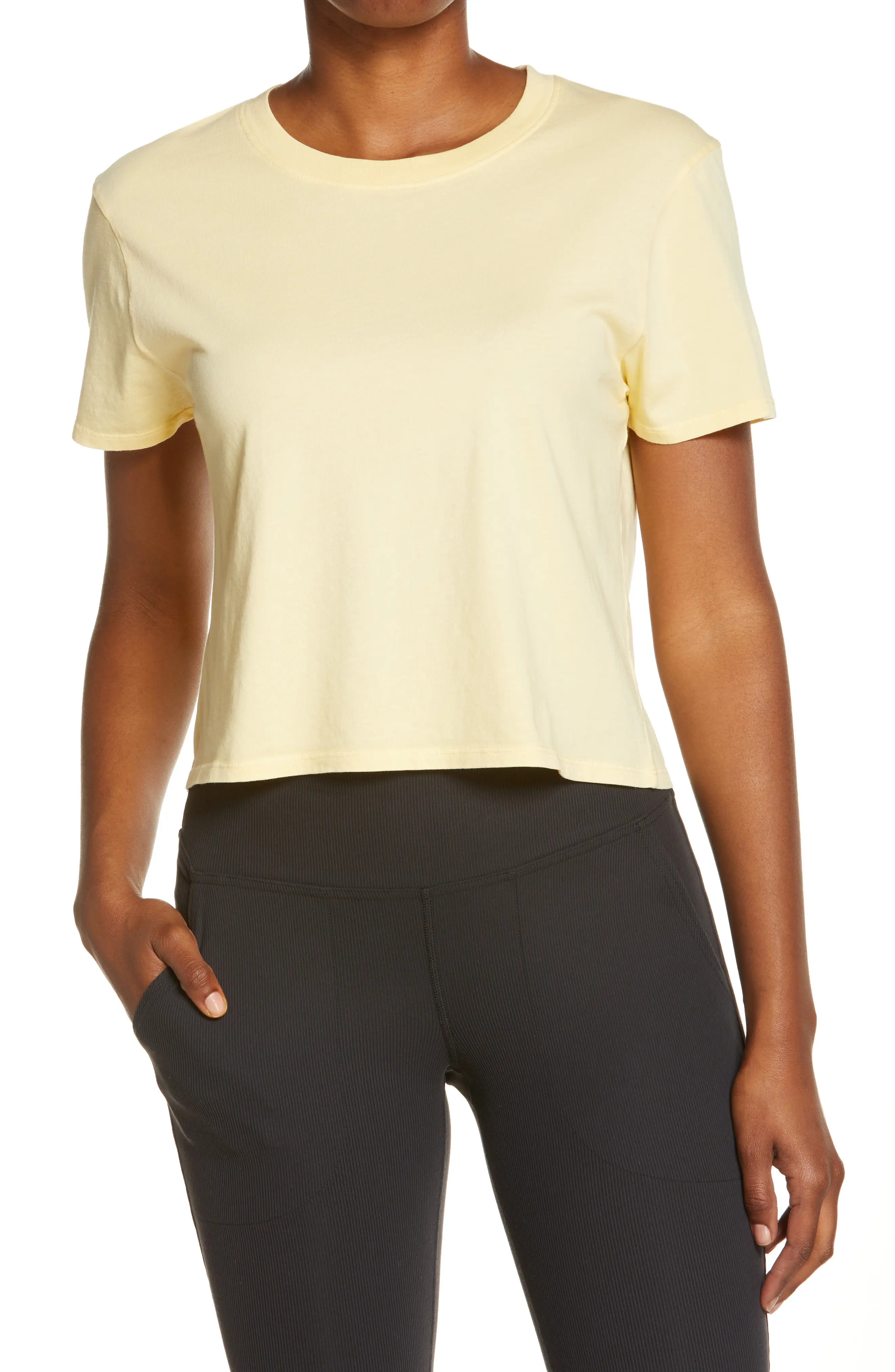 Outdoor Voices Everyday Short Sleeve Top, Size X-Small in Buttermilk at Nordstrom | Nordstrom
