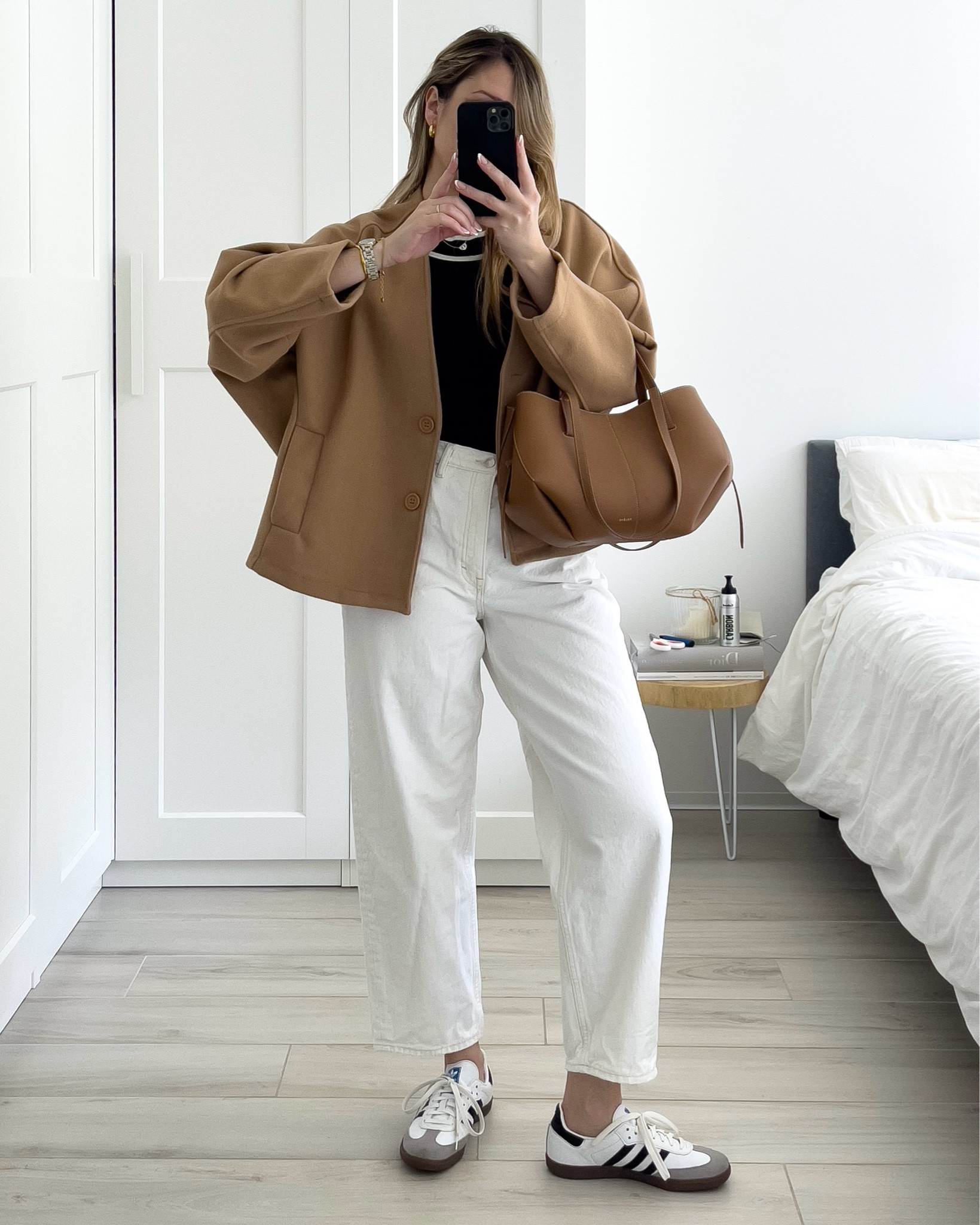 minimal spring outfit combo with white + camel + black 🦓🐪🤍

#LTKeurope #LTKfindsunder100 #LTKstyletip